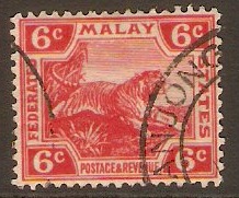 Federated Malay States 1922 6c Scarlet. SG64.